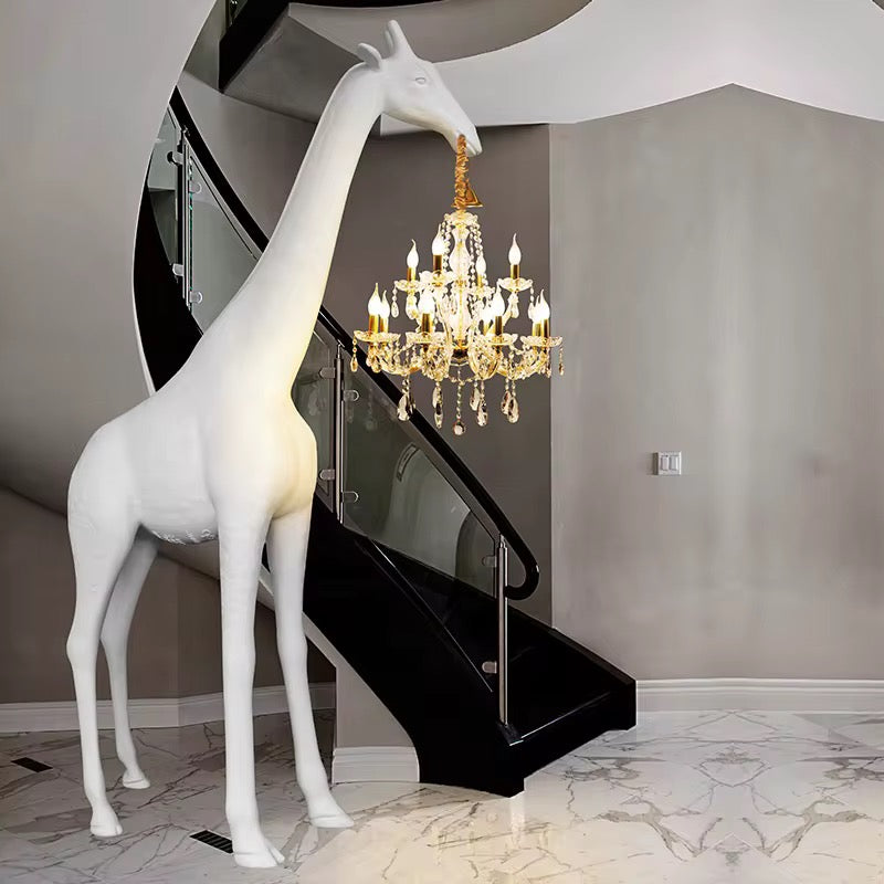Giraffe Chandelier Sculpture Floor Lamp