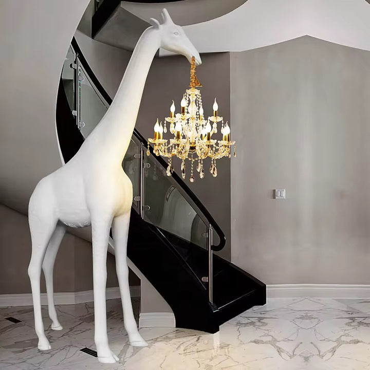 Giraffe Chandelier Sculpture Floor Lamp