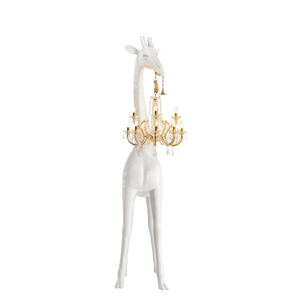 Giraffe Chandelier Sculpture Floor Lamp