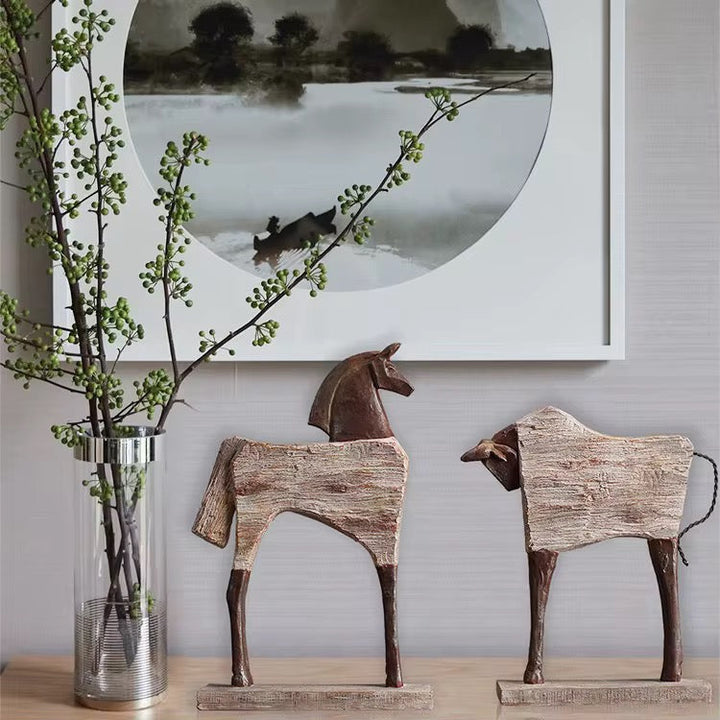 Abstract Horse Sculpture Set
