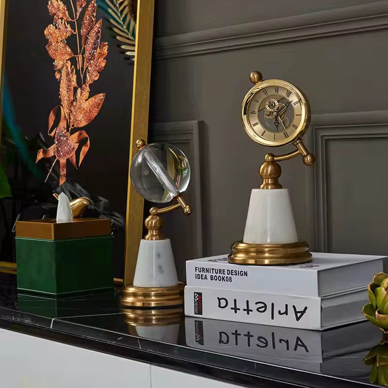 Luxury Vintage Skeleton Desk Clock