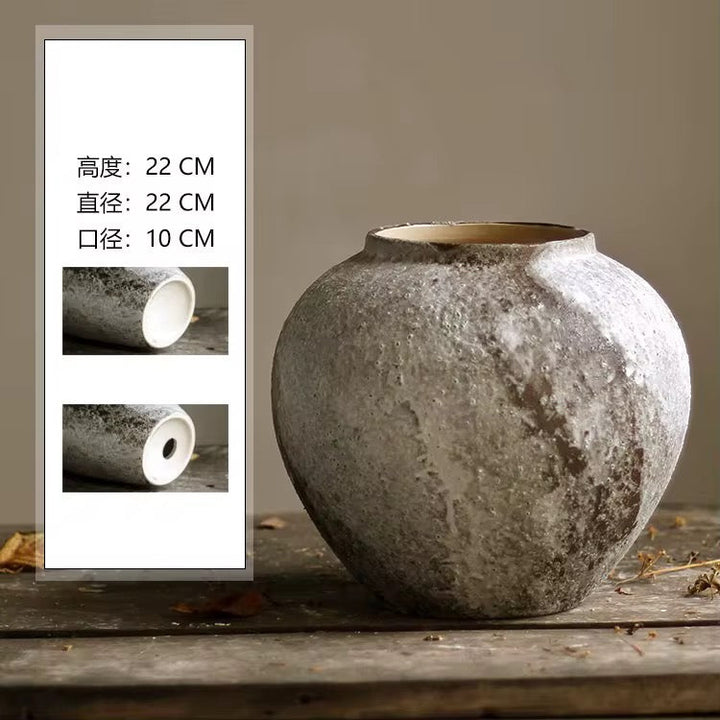 Rustic Textured Ceramic Vase Set