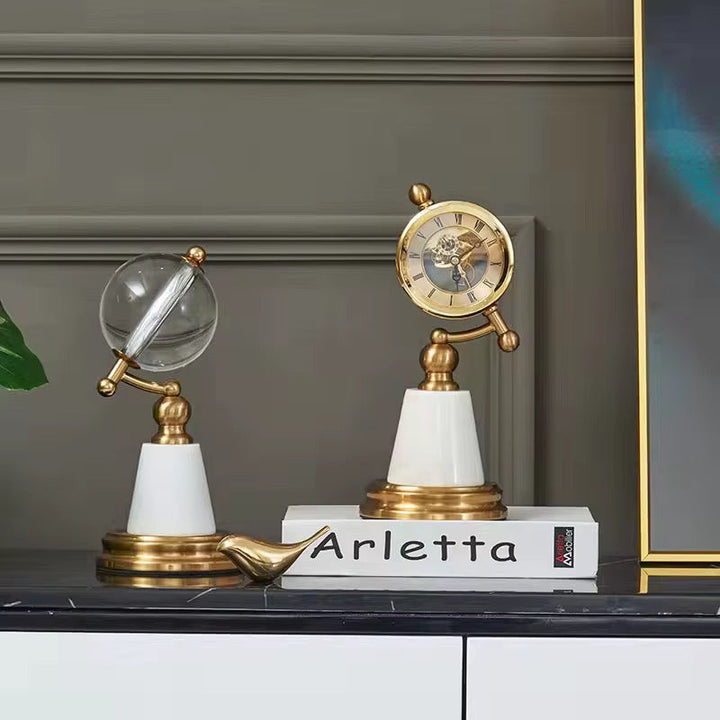 Luxury Vintage Skeleton Desk Clock