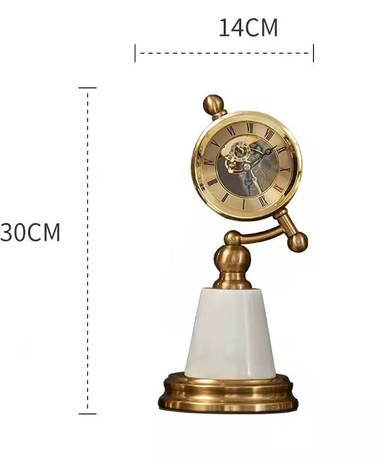 Luxury Vintage Skeleton Desk Clock