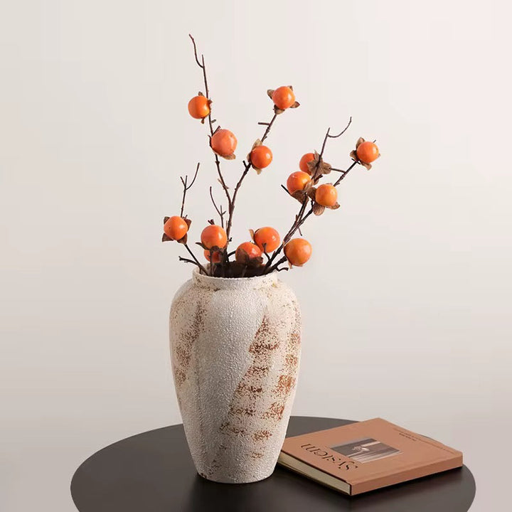 Rustic Textured Ceramic Vase Set