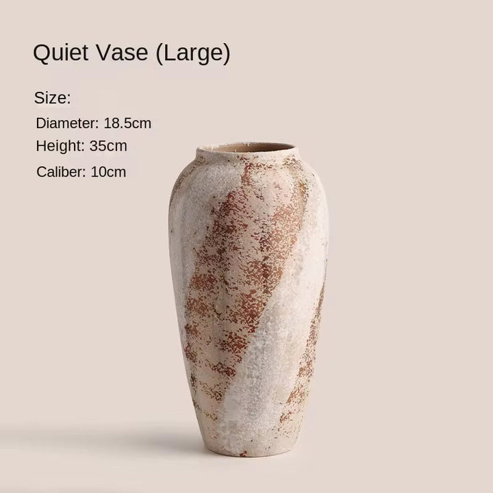 Rustic Textured Ceramic Vase Set