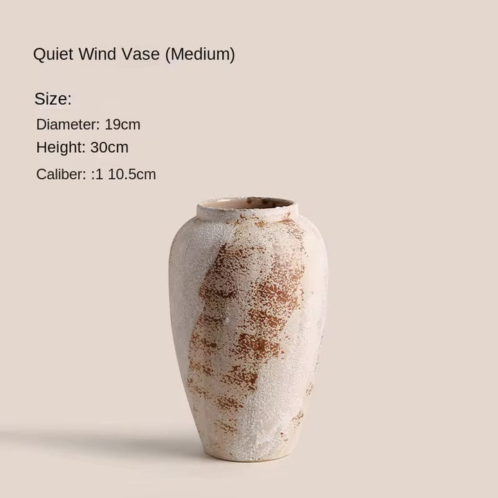 Rustic Textured Ceramic Vase Set