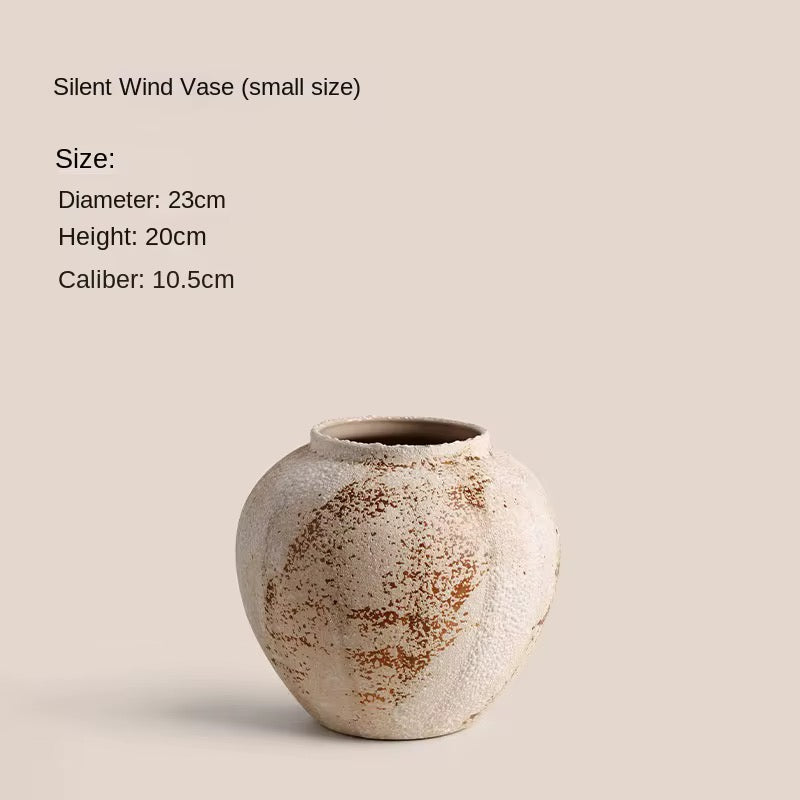 Rustic Textured Ceramic Vase Set