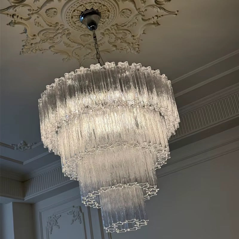 Luxury Clear Crystal Tiered Chandelier