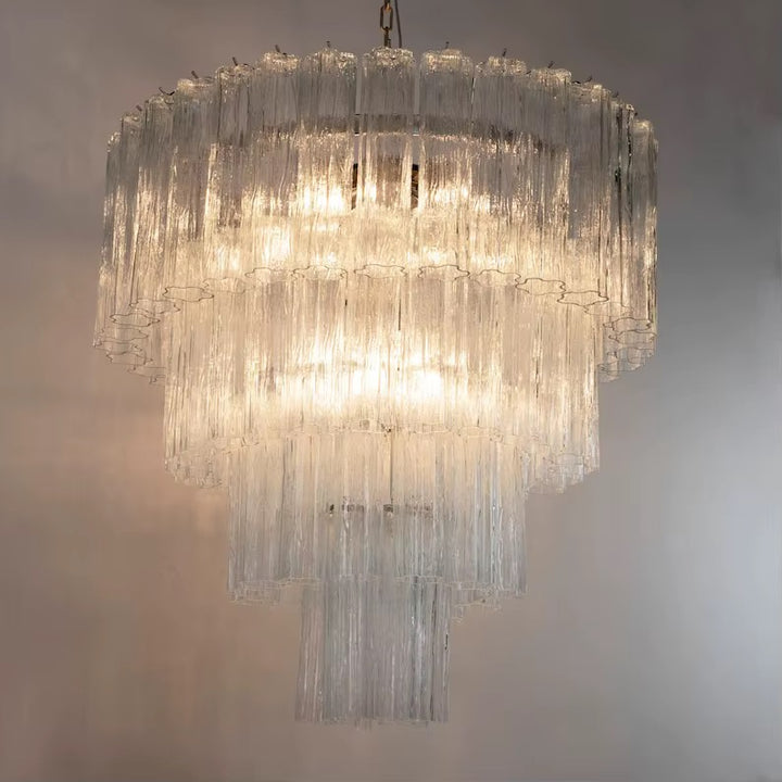 Luxury Clear Crystal Tiered Chandelier