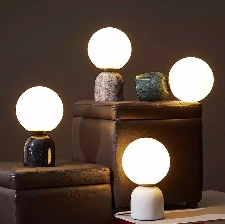 Minimalist Globe Table Lamp with High quality MARBLE Base