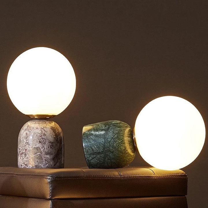 Minimalist Globe Table Lamp with High quality MARBLE Base