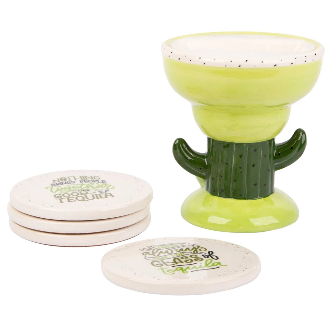 Cactus Margarita Coaster Set