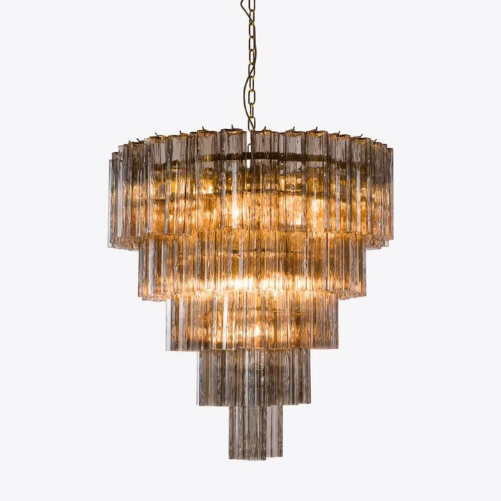 Luxury Tiered Smoked Glass Chandelier