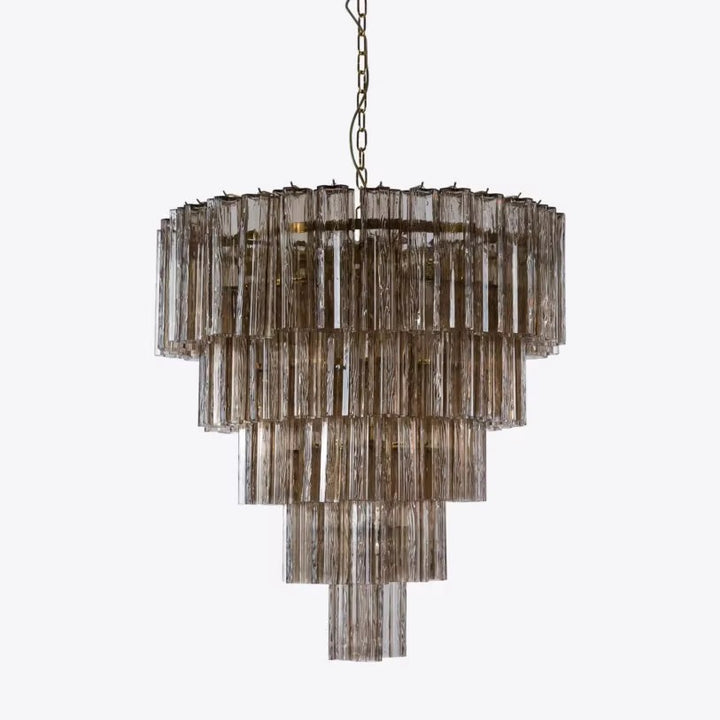 Luxury Tiered Smoked Glass Chandelier
