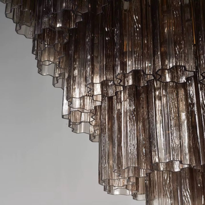 Luxury Tiered Smoked Glass Chandelier