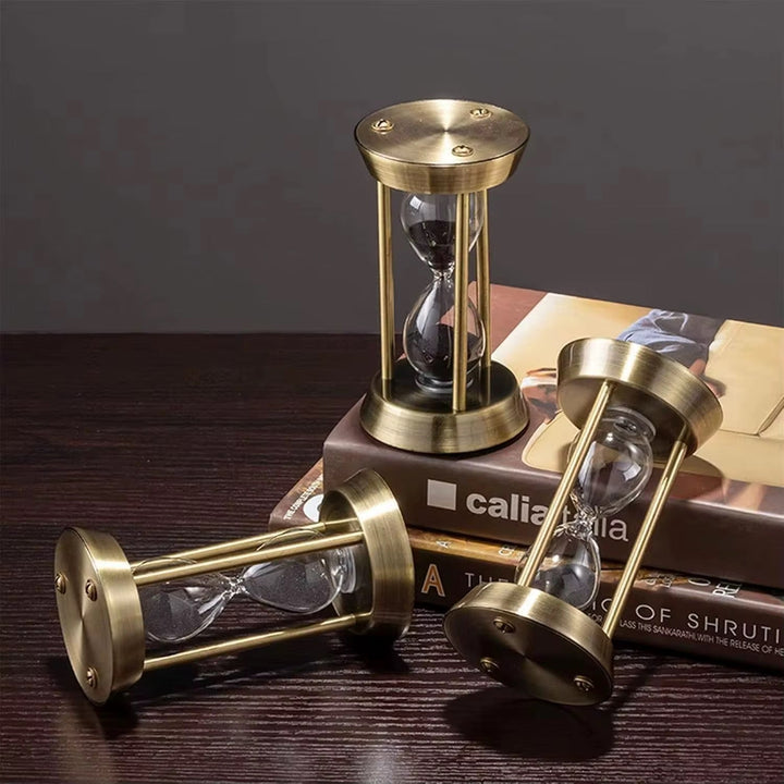 Vintage Brass Hourglass Timer
