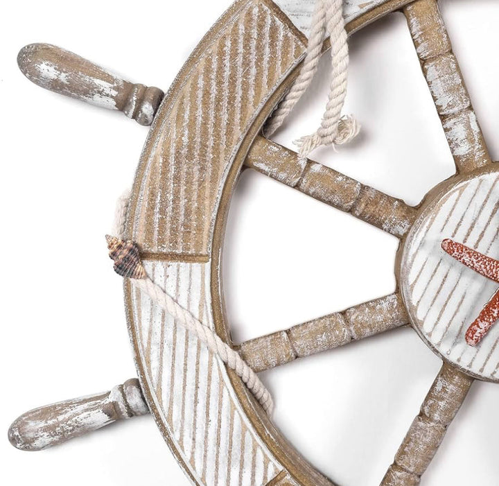 Nautical Welcome Wheel Decor