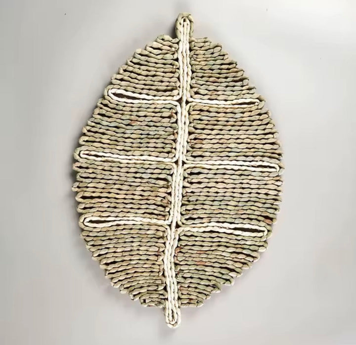 Handwoven Leaf Wall Decor