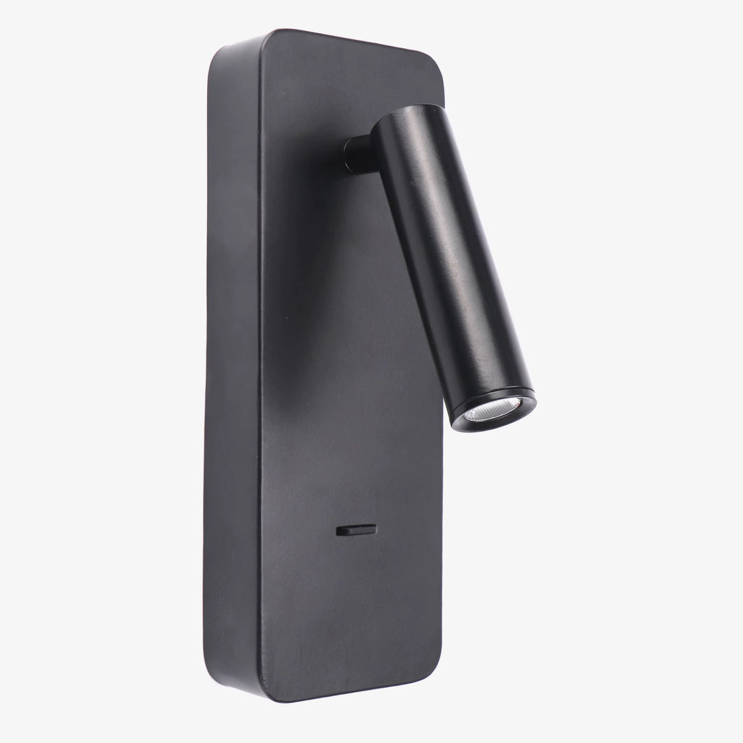 Modern Black Adjustable Wall Spotlight