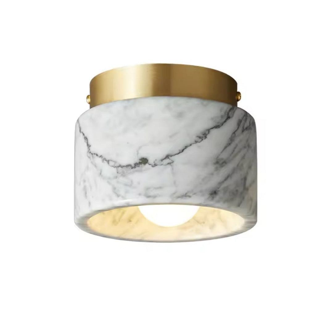 Modern Ceiling Spotlight with Marble and Gold Accents