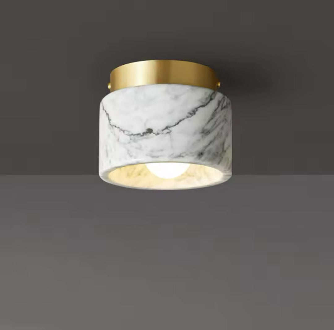 Modern Ceiling Spotlight with Marble and Gold Accents