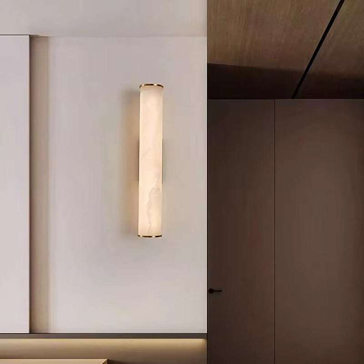Modern Gold Marble effect Tube Wall Light