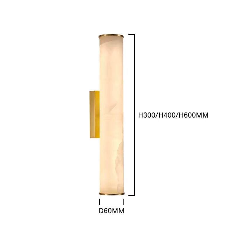 Modern Gold Marble effect Tube Wall Light