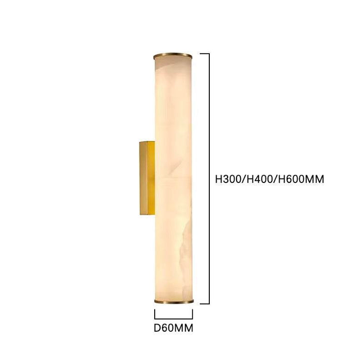 Modern Gold Marble effect Tube Wall Light