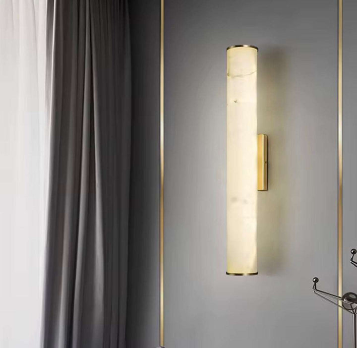 Modern Gold Marble effect Tube Wall Light
