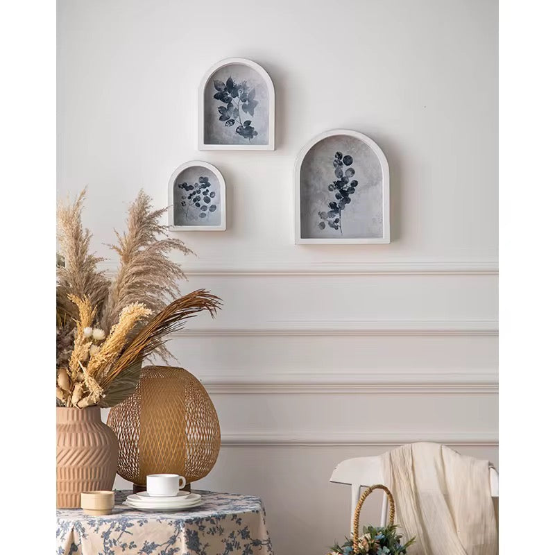 Arched Botanical Shadow Box Wall Art (Set of 3)