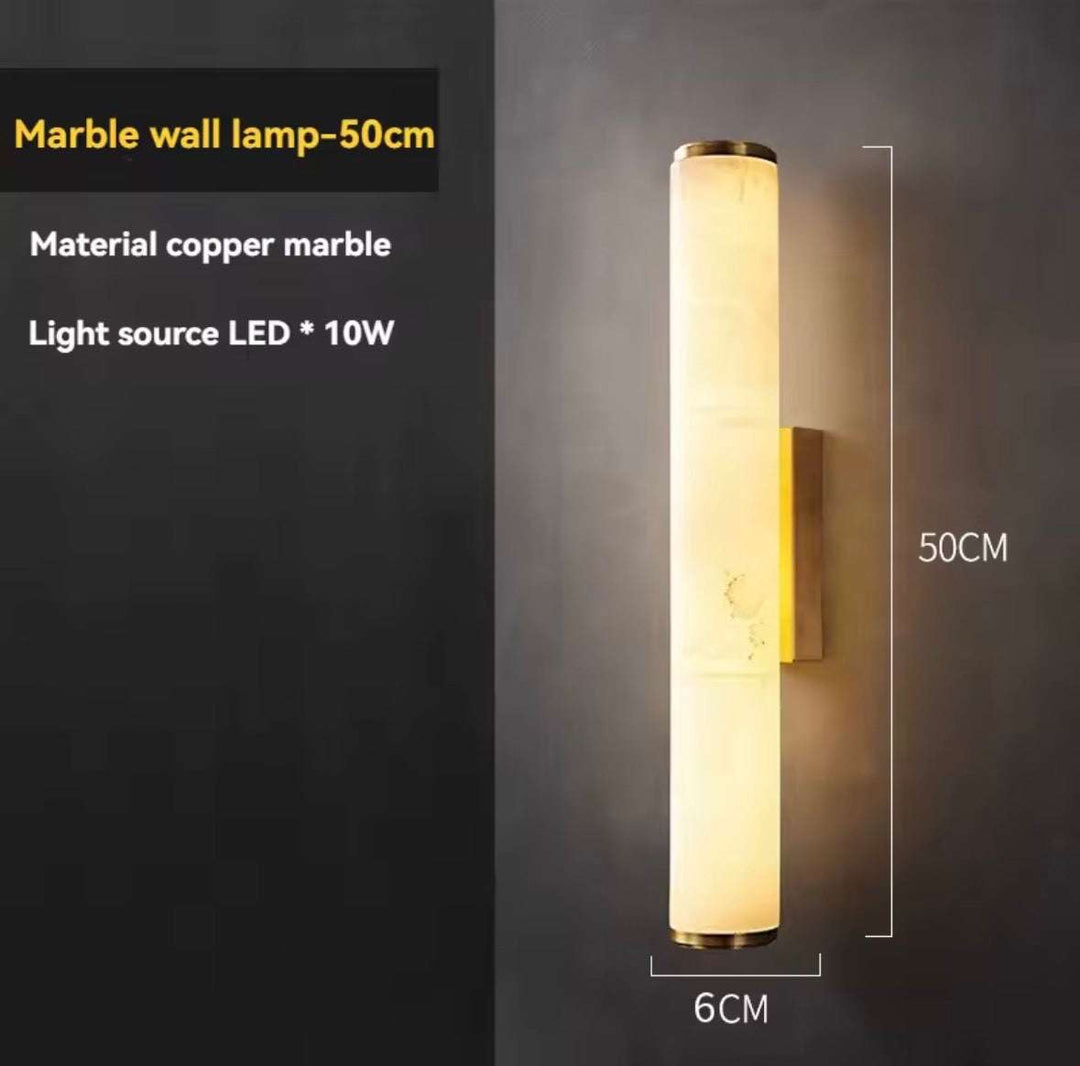 Modern Gold Marble effect Tube Wall Light