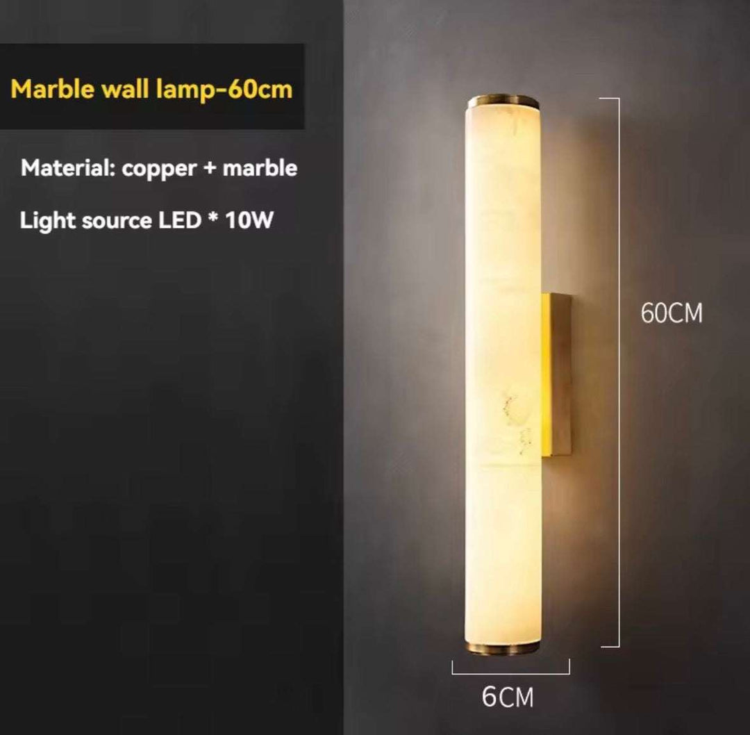 Modern Gold Marble effect Tube Wall Light