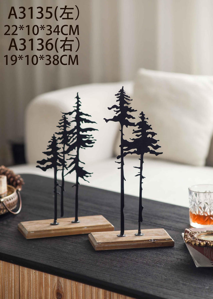 Metal Pine Tree Tabletop Decor