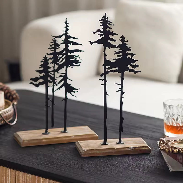 Metal Pine Tree Tabletop Decor