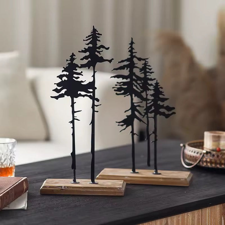 Metal Pine Tree Tabletop Decor