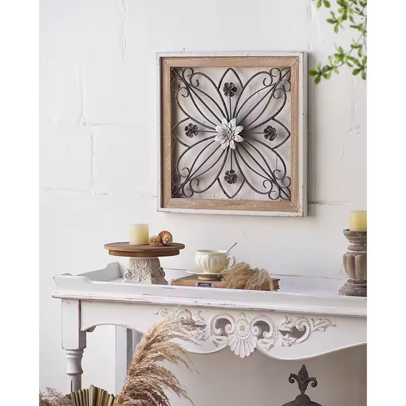 Rustic Floral Metal Wall Art