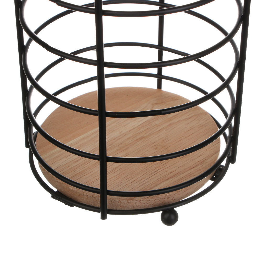 Modern Black Wire Utensil Holder