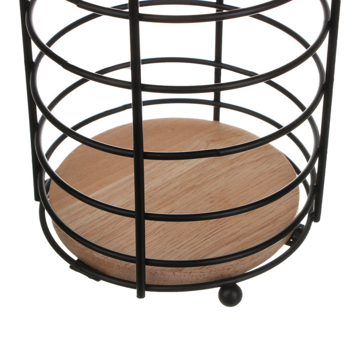 Modern Black Wire Utensil Holder