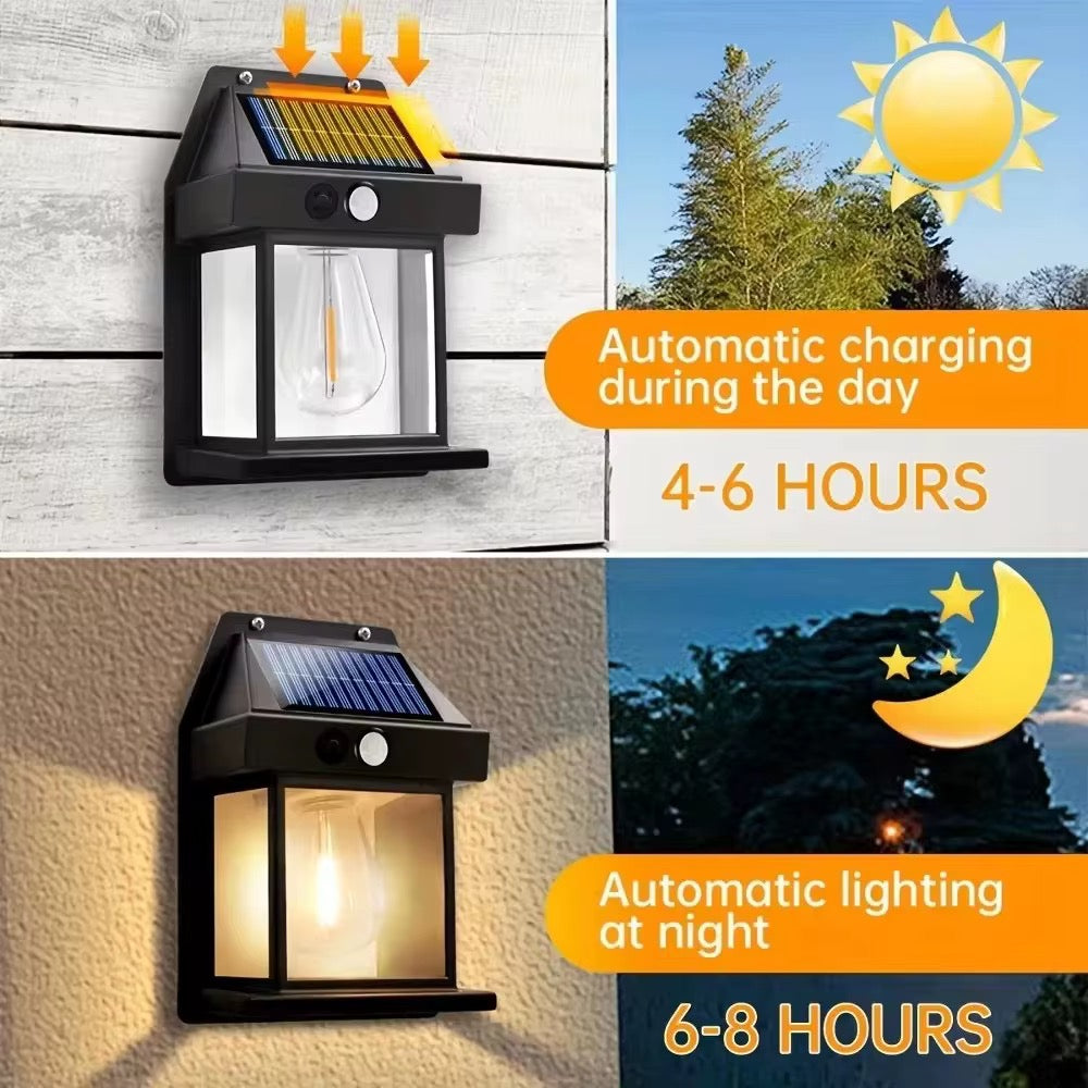 Solar LED Wall Light with Motion Sensor