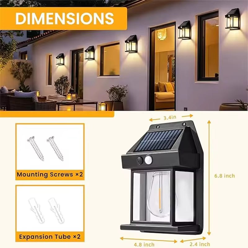 Solar LED Wall Light with Motion Sensor