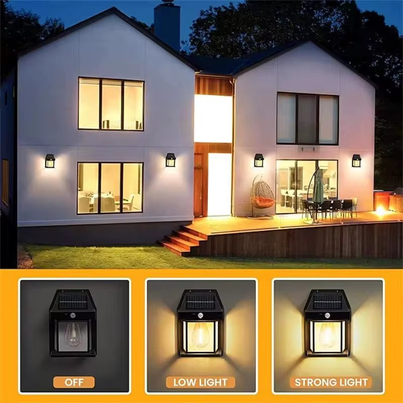 Solar LED Wall Light with Motion Sensor