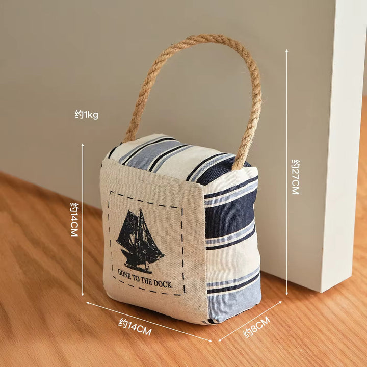Nautical Fabric Door Stopper