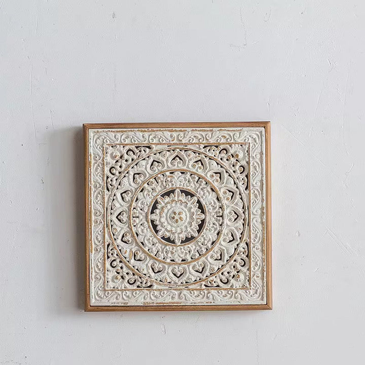 Vintage Carved Wood Wall Art Set