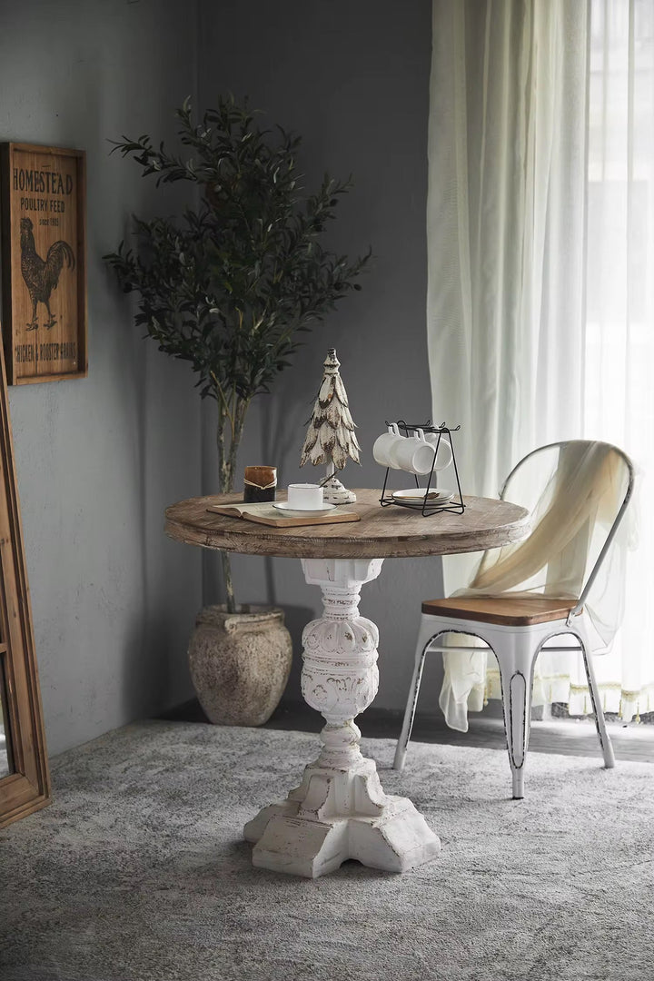 Vintage Pedestal Round Table