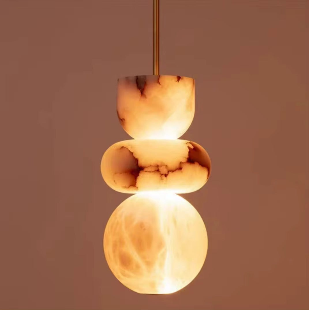 Sculptural Spanish Alabaster Pendant