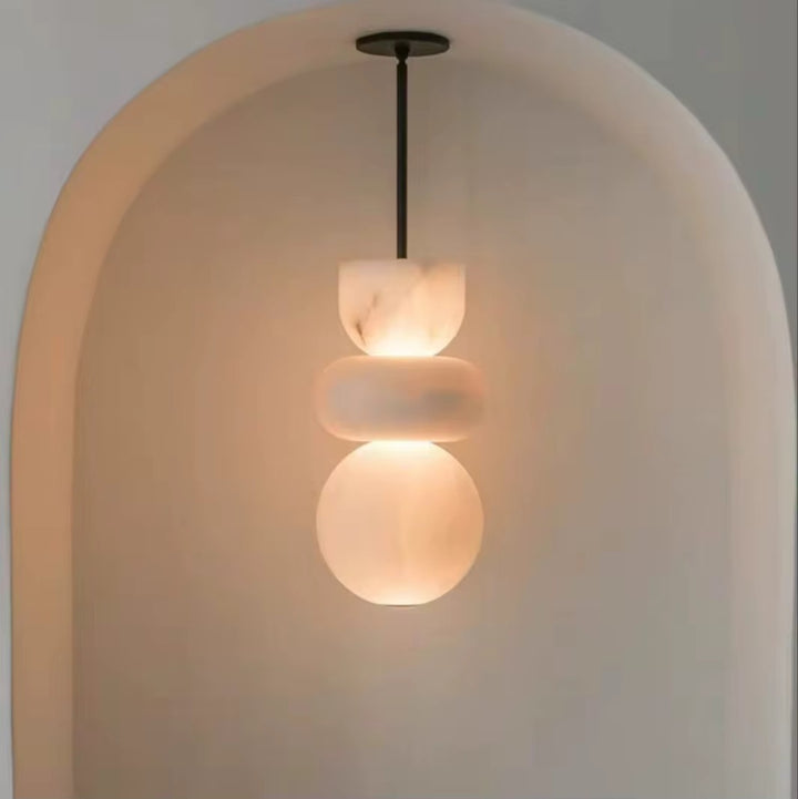 Sculptural Spanish Alabaster Pendant