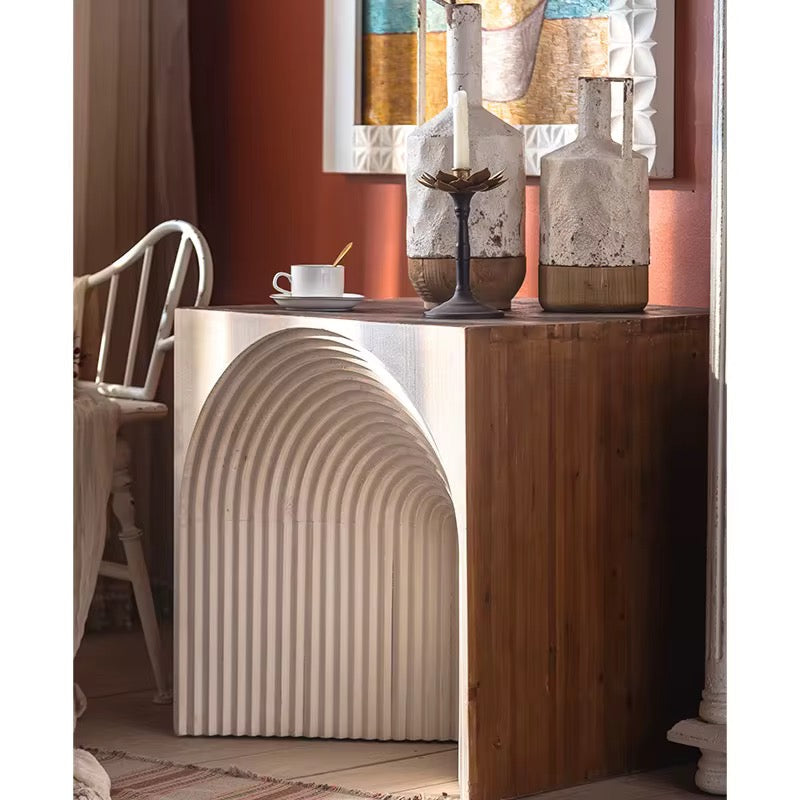 Modern Arch Pattern Accent Cabinet
