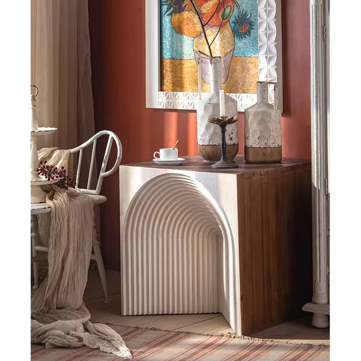 Modern Arch Pattern Accent Cabinet