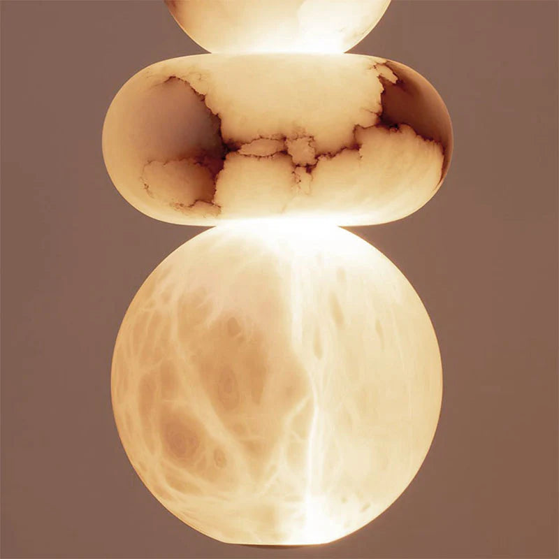 Sculptural Spanish Alabaster Pendant